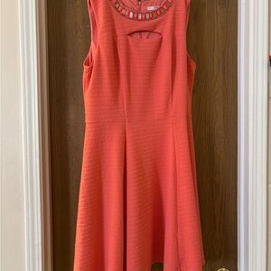 Studio One Pink Dress with Beaded Neckline